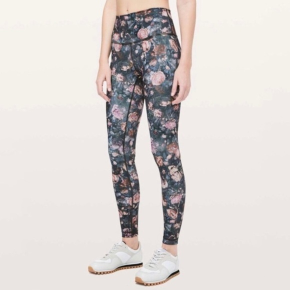 lululemon floral wunder under high rise tight 28" luxtreme - Picture 7 of 8